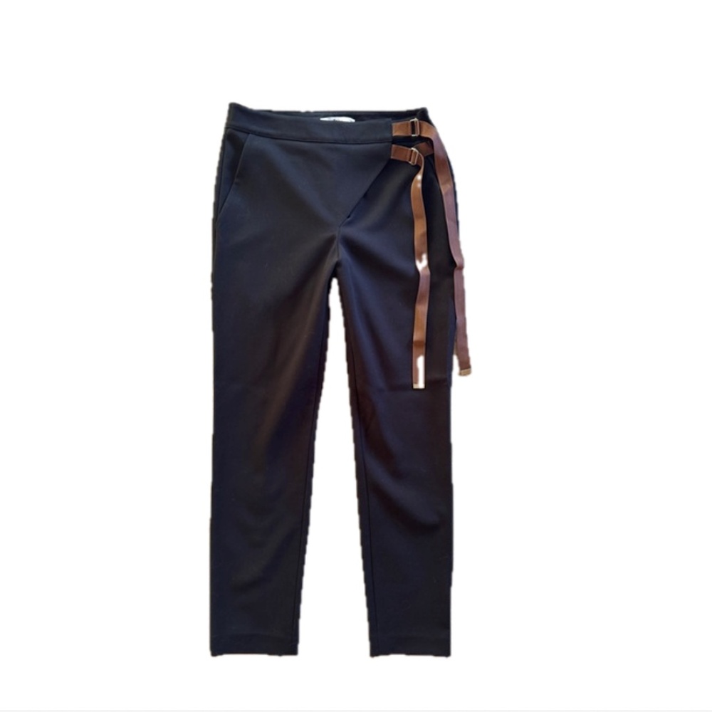 Tibi Wrap High Rise Slim Dress Pants - Black (NWOT)